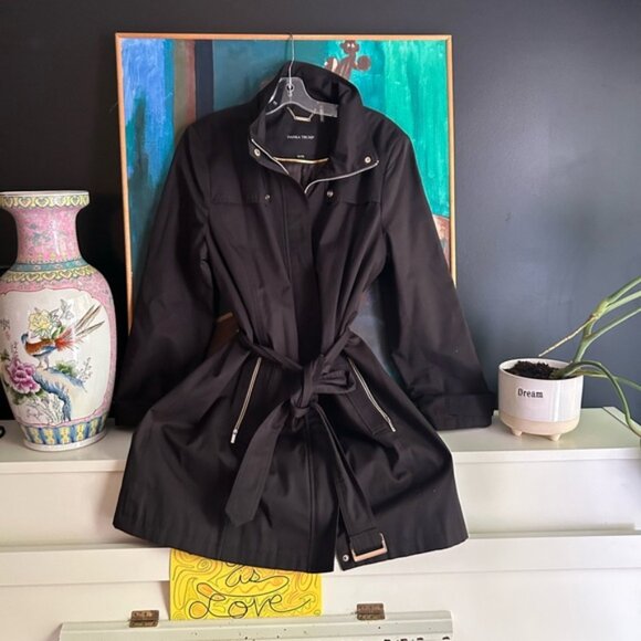 Ivanka Trump Black Trench Coat Windbreaker XL - Picture 2 of 16